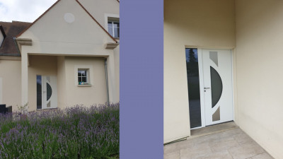 Nouvelle pose d'une porte d'entrée Lorenove à Gargenville