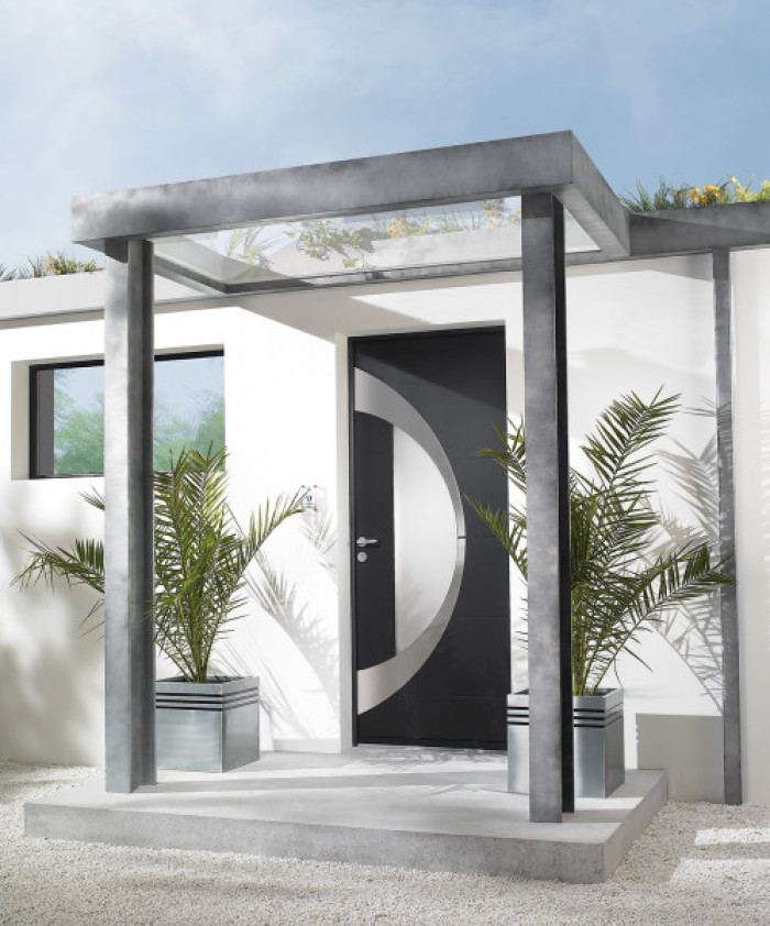 porte d'entrée alu contemporaine