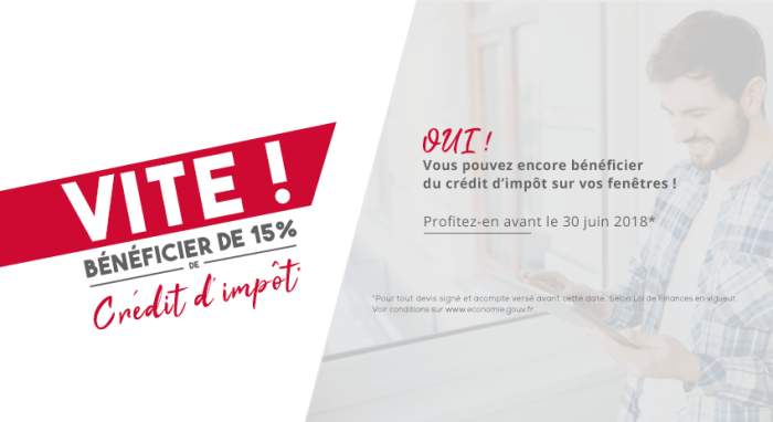 Bénéficiez de 15 % de crédit d’impôt sur l’achat de vos fenêtres Lorenove ! 