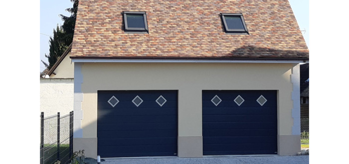 Pose de deux portes de garage enroulables