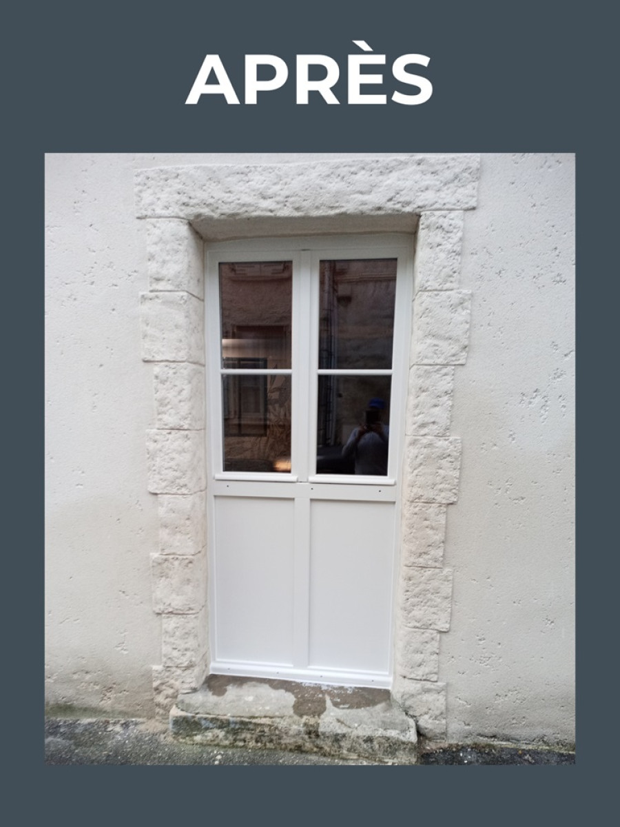 Transformation d'une porte en fenêtre bois sur-mesure !