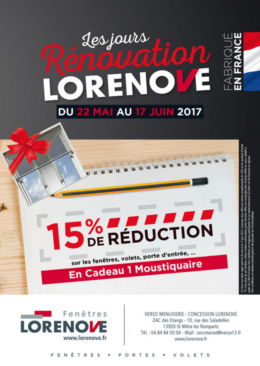Les Jours Rénovation Lorenove : 15% de réductions