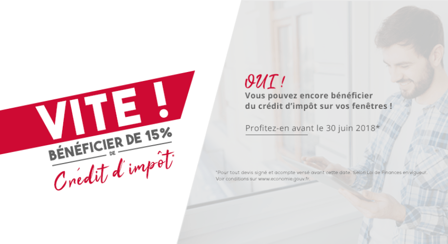 Bénéficiez de 15 % de crédit d’impôt sur l’achat de vos fenêtres Lorenove ! 