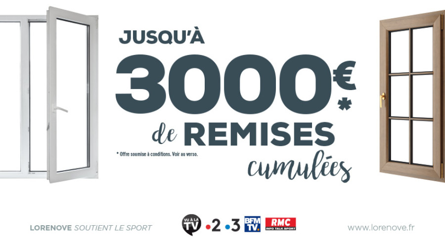 Promo : jusqu'à 3000€ de remises sur vos menuiseries chez Lorenove Caen 