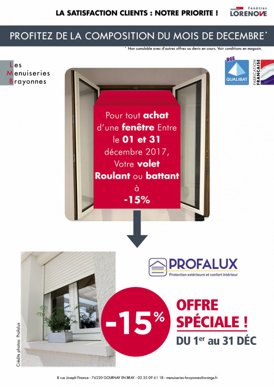 Offre entre le 01 et 31 décembre !