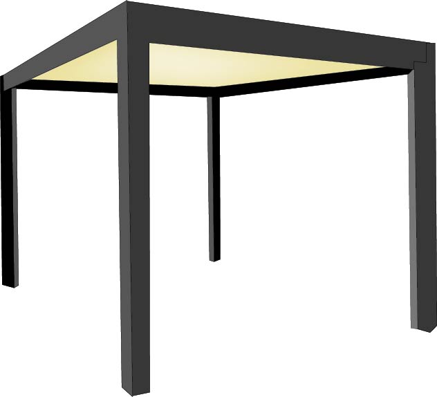 Pergola à toit fixe