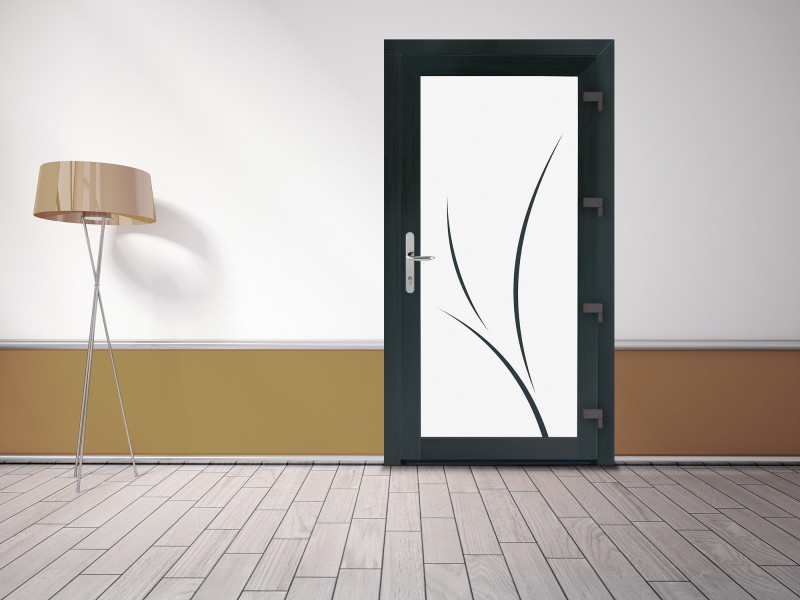 Porte d'entrée vitrée aluminium lumineuse