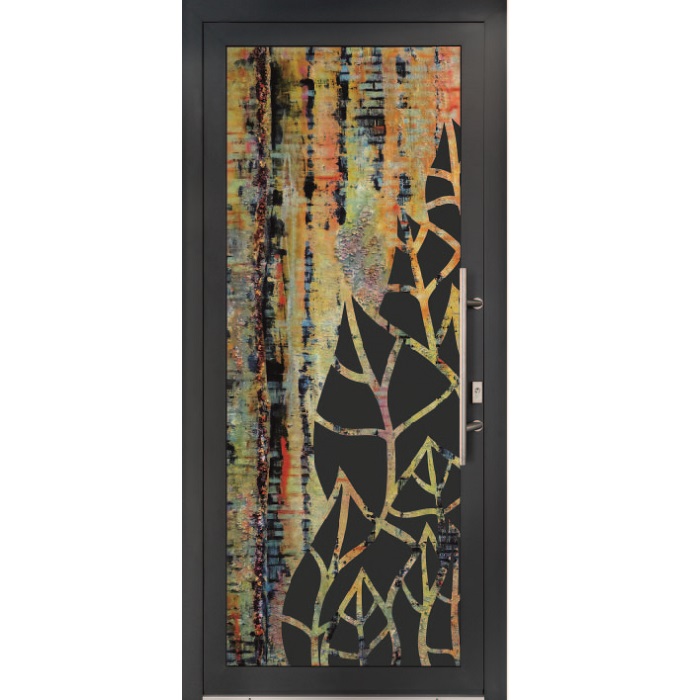 Porte d'entrée vitrée aluminium lumineuse