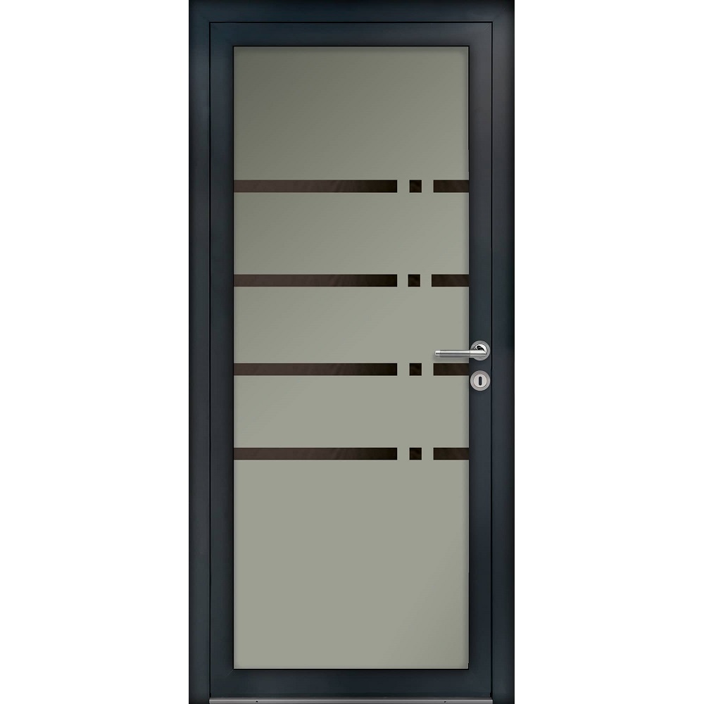 Porte d'entrée vitrée aluminium lumineuse