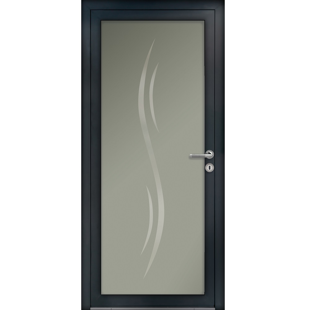 Porte d'entrée vitrée aluminium lumineuse